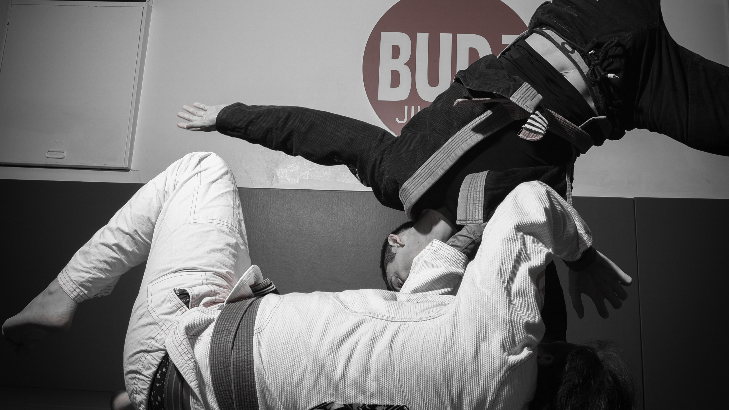 Men training Brazilian Jiu-Jitsu at Budo Vancouver